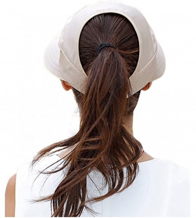 Sun Hats Sun Hats for Women Wide Brim Sun Hat UV Protection Caps Floppy Beach Packable Visor - Beige - CM18CGW8AOY $8.20