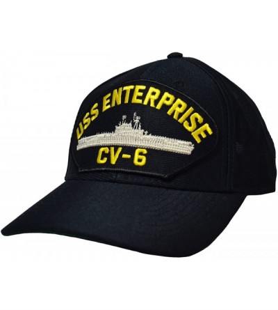 Baseball Caps USS Enterprise CV-6 Cap Navy Blue - CP12H6A5XJP $26.95