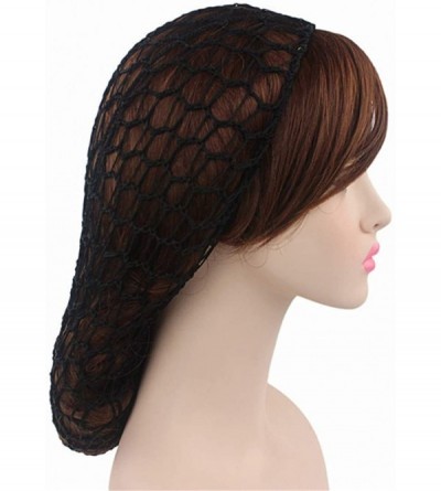 Skullies & Beanies Women Soft Rayon Snood Hat Hair Net Crocheted Hair Net Cap Mix Colors Dropshipping - Fw-12-gray - CL18RZZ6...