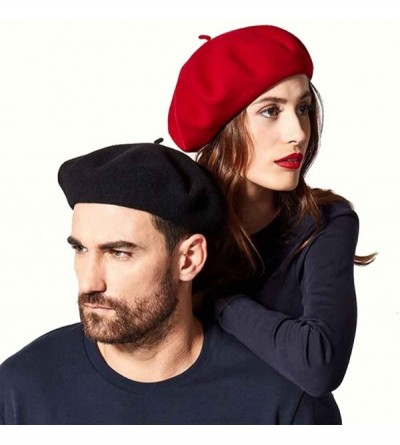 Berets Heritage Classiques Authentique Traditional French Wool Beret - Marine - CC18UGTO4YI $42.22
