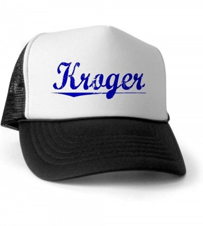 Skullies & Beanies Kroger- Blue- Aged Trucker Hat - Trucker Hat- Classic Baseball Hat- Unique Trucker Cap - C118HCUI9A2 $12.93