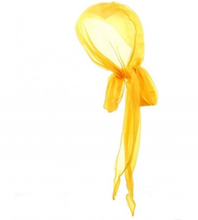Headbands Large Satin Wrap - Yellow - CU111QRKE6X $8.61