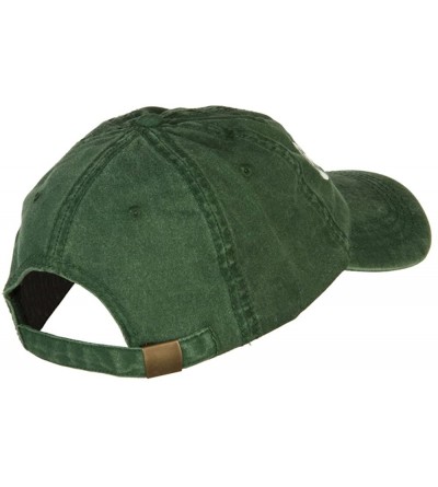 Baseball Caps Wording of Grandpa Embroidered Washed Cap - Dark Green - CL11KNJEDV7 $23.33