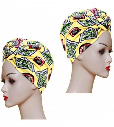 Skullies & Beanies Women Pre-Tied Bonnet Turban for Women Printed Turban African Pattern Knot Headwrap Beanie - CY192UANIZS $...