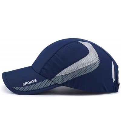 Baseball Caps Unisex Summer Running Cap Quick Dry Mesh Outdoor Sun Hat Stripes Lightweight Breathable Soft Sports Cap - C618D...