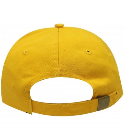 Baseball Caps Good Vibes Only Cotton Baseball Caps - Gold - C7184AZU9GN $15.73