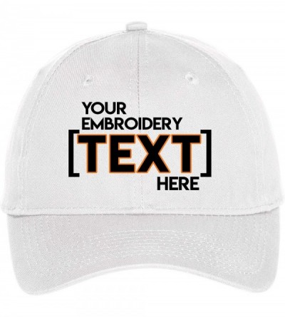 Baseball Caps Custom Embroidered Youth Hat - ADD Text - Personalized Monogrammed Cap - White - C418E5MZLGT $11.49