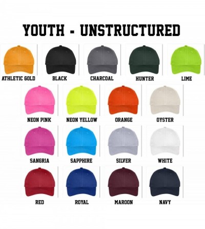Baseball Caps Custom Embroidered Youth Hat - ADD Text - Personalized Monogrammed Cap - White - C418E5MZLGT $11.49