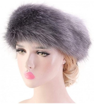 Cold Weather Headbands Women's Faux Fur Headband Elastic Head Warmer Luxurious Earmuff Snow Hat - Mink - C218OT6Q566 $11.61
