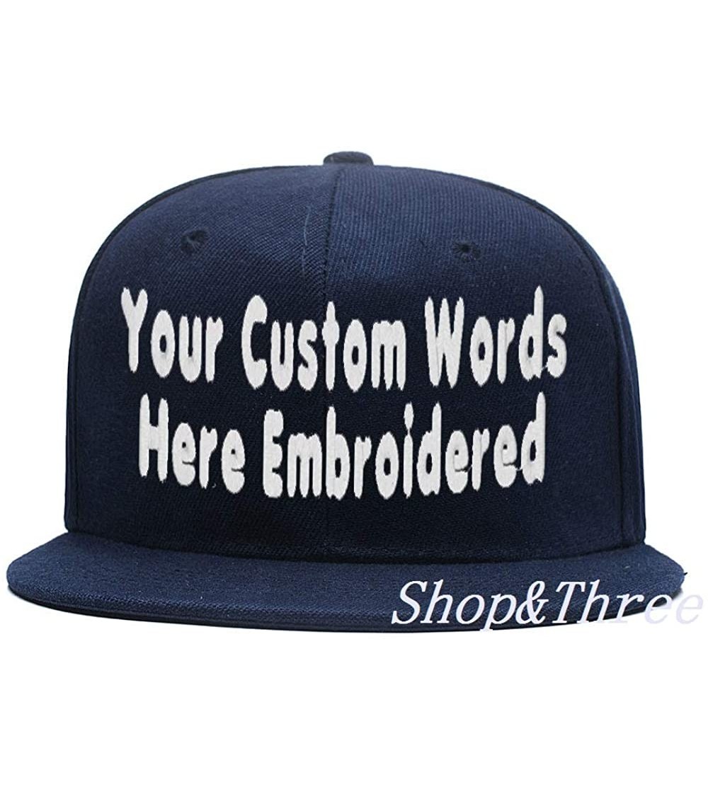Baseball Caps Custom Embroidered Baseball Cap Personalized Snapback Mesh Hat Trucker Dad Hat - Hiphop Navy-1 - CS18HM3RQSN $2...