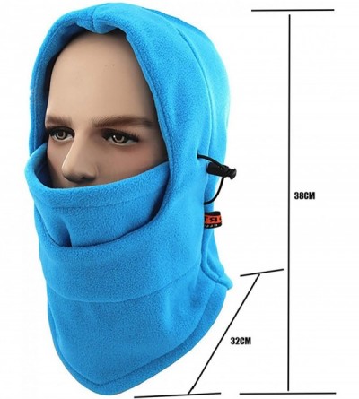 Balaclavas Balaclava Windproof Ski Face Mask Warm Fleece Ear-Flap Winter Hats Hoodie MK9 - Royal Blue - CB18LD6Q7TS $10.02
