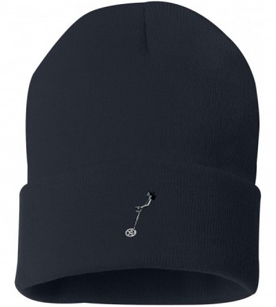 Skullies & Beanies Metal Detector Custom Personalized Embroidery Embroidered Beanie - Navy - CJ12NH13X62 $16.20