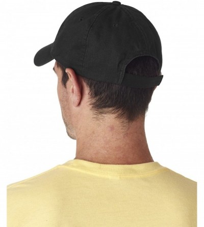 Baseball Caps Men's Classic Cut Washed Chino Unconstructed Twill Cap - Black - CO1147686VP $9.48