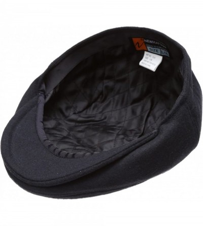 Newsboy Caps Men's Premium 100% Melton Wool 5 Panels Ivy Hat with Socks. - Navy - CH12I5FC975 $18.73