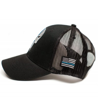 Baseball Caps Punisher Skull Thin Blue Line USA Flag Adult One-Size Cap Hat Black - C212O4X3ICQ $11.92
