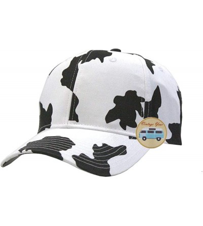Baseball Caps Milk Cow Adjustable Snapback Baseball Cap White Free Patch - Camper Circle - C2193RRWUIT $12.88