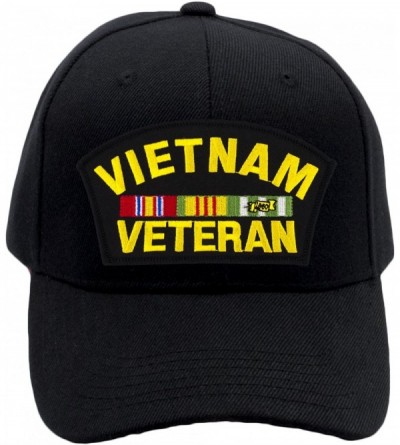 Baseball Caps Vietnam Veteran Hat/Ballcap Adjustable-Back"One Size Fits Most" - Black - CX187ENU4SE $25.84