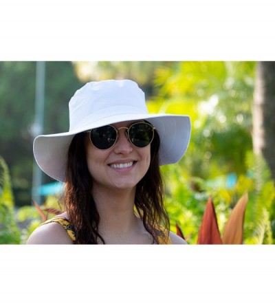 Bucket Hats Funky Bucket Women's- Kids & Men's Hat with UPF 50 UV Protection. Boonie Style Sun Hat - Black Large - CG12EX5ZP2...