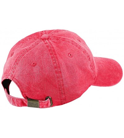 Baseball Caps Rottweiler Embroidered Dog Theme Low Profile Dad Hat Cotton Cap - Red - C612I2JIRAV $20.13