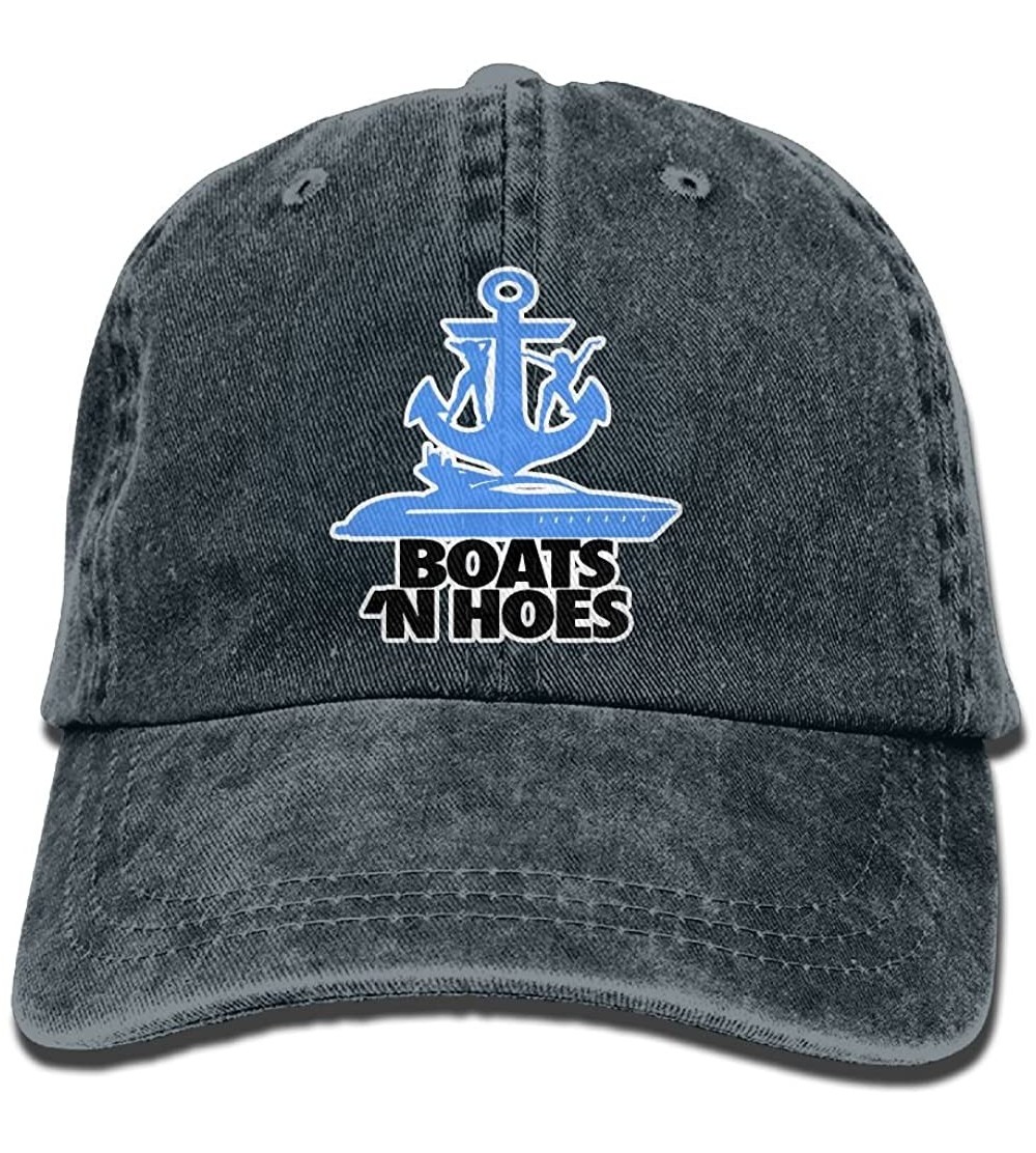 Skullies & Beanies Boats and Hoes Anchor Cool Unisex Washed Cap Adjustable Dad's Denim Stetson Hat - Navy - C718E6TCMZ4 $15.53