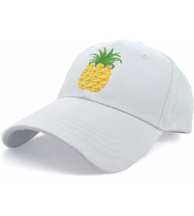 Baseball Caps Pineapple Embroidered Baseball Cap Low Profile Cute Sun Hat Snapback Adjustable 100% Cotton Outdoor Sports Cap ...