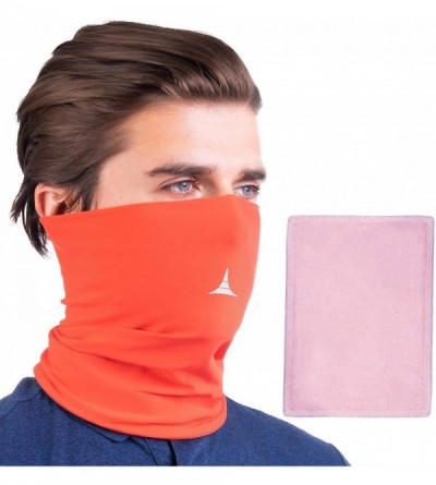 Balaclavas Face Mask Reusable with Filter - Anti Pollution Neck Gaiter - Face Cover - Red - CI198O7GS5G $20.97