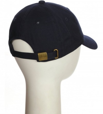 Baseball Caps Customized Letter Intial Baseball Hat A to Z Team Colors- Navy Cap Black White - Letter E - C318ET725EN $12.64