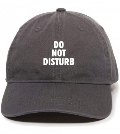 Baseball Caps Do Not Disturb Baseball Cap Embroidered Cotton Adjustable Dad Hat - Charcoal - CI18YZDWTDI $16.54