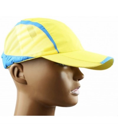 Baseball Caps Baseball Cap Hat-Running Golf Caps Sports Sun Hats Quick Dry Lightweight Ultra Thin - 01-yellow - C612I7KMLKN $...