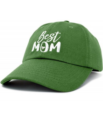 Baseball Caps Best Mom Baseball Cap Womens Dad Hats Adjustable Mothers Day Hat - Olive - CT18D72UQXW $9.18