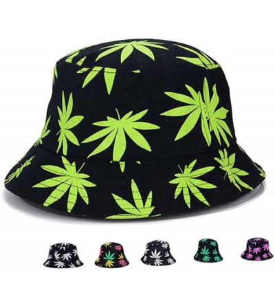 Baseball Caps Marijuana Weed Leaf Cannabis Hat Cap Foldable Bucket Snapback Hat Men - Style1 - CQ18G7EDDZT $11.30