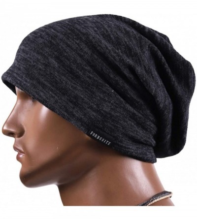 Berets Women's Slouch Beanie Long Baggy Skull Cap Turban Winter Beret Hat - Multi Grey - CK18Y4O0UHC $12.81