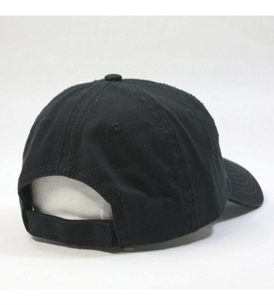 Baseball Caps Classic Washed Cotton Twill Low Profile Adjustable Baseball Cap - Rt Black - C812MYV0UIM $15.66