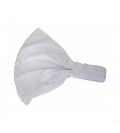 Headbands Set of 3 Wide Cotton Head Band Solid Boho Yoga Style Soft Hairbands - White - White - CR188A7E3KZ $14.85