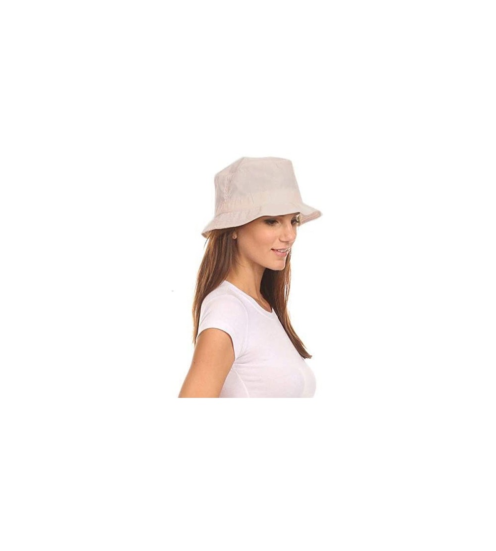Rain Hats Unisex Packable Rain Hat Lightweight Year Round Use - 2 Sizes for Best Fit - Beige - CD198954QMR $13.03