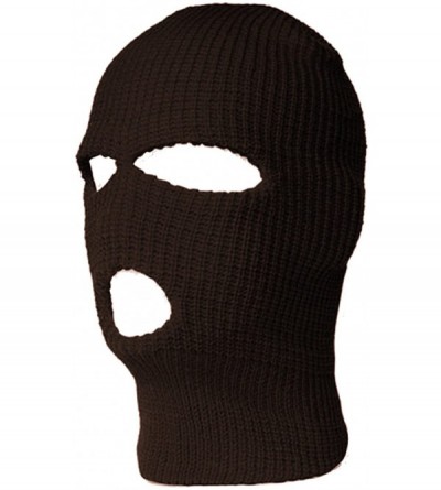 Balaclavas Face Ski Mask Headwear Balaclava 3 Hole - Brown - CS12MB2YTFD $11.61