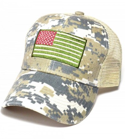 Baseball Caps Men & Women US Flag Patch Tactical Style Baseball Mesh Trucker Hat Cap - Multicam - C1184YZ3QLR $14.41
