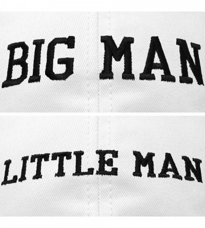 Baseball Caps Big Man Little Man Hat Father Son Matching Cap Fun Gifts - White - CC18SIXIASL $16.76