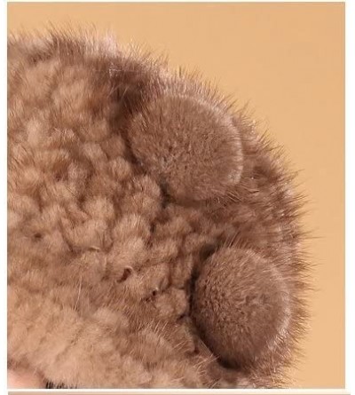 Bucket Hats Women's Mink Fur Floppy Hats Multicolor - Camel - CS11MB72ZI7 $46.75