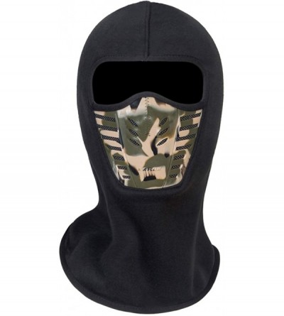 Balaclavas Adult Winter Fleece Grasping Balaclavas Face Cover Windproof Ski Mask Hat Halloween.YR.Lover - Black3 - CH12MQU9GJ...