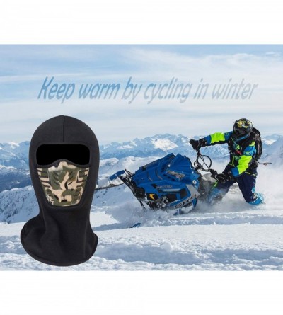 Balaclavas Adult Winter Fleece Grasping Balaclavas Face Cover Windproof Ski Mask Hat Halloween.YR.Lover - Black3 - CH12MQU9GJ...