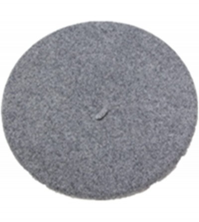 Berets 100% Wool French Style Casual Classic Solid Color Wool Beret Hat Cap - Dark Grey - C612N83DSB1 $11.33