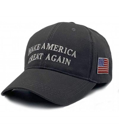 Skullies & Beanies Make America Great Again Donald Trump Cap Hat Unisex Adjustable Hat - 001 Grey - CL18YR0T6G6 $7.81