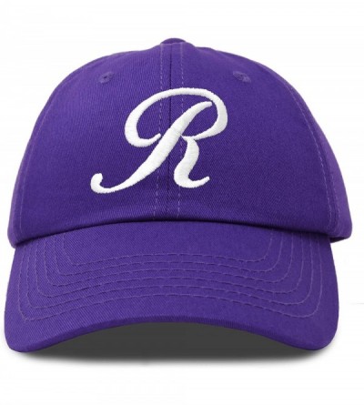 Baseball Caps Initial Hat Letter R Womens Baseball Cap Monogram Cursive Embroider - Purple - C418TA4H096 $14.03