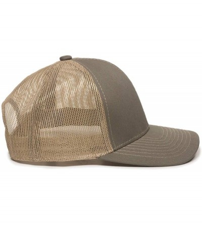 Baseball Caps Fish Lure Trucker Hat - Adjustable Baseball Cap w/Plastic Snapback Closure - Dry Fly (Olive W/ Tan Mesh) - CF18...