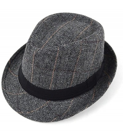 Fedoras Two Sizes Fall/Winter Gray Fedora Hats - CT12O7SOMS2 $11.22