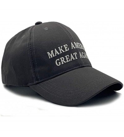 Skullies & Beanies Make America Great Again Donald Trump Cap Hat Unisex Adjustable Hat - 001 Grey - CL18YR0T6G6 $21.60