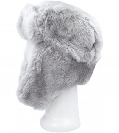 Bomber Hats Super Warm Winter Solid Color Faux Fur Trapper Ski Snowboard Hunter Hat - Grey - C8126KUCQB1 $14.67