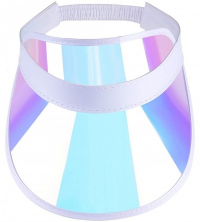Visors Outdoor Visor Hat PVC Protection Wide Brim for Summer - 3 Pack-white - CP18W9KUUM4 $21.71