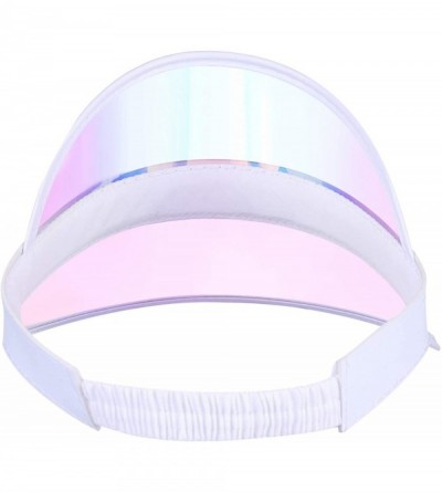 Visors Outdoor Visor Hat PVC Protection Wide Brim for Summer - 3 Pack-white - CP18W9KUUM4 $21.71